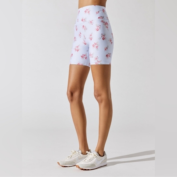Spiritual Gangster Pants - NEW! Spiritual Gangster,Intent High Waist Bike Short,Floral Crush Print, Small